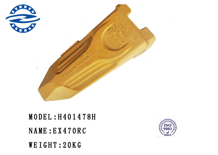 Yellow Excavator Forged Bucket Teeth / Adapter / Side Cutter Ex470rc H401478h