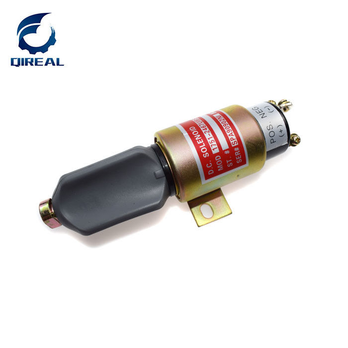 Excavator Diesel Engine E200B E320 S6K Stop Solenoid Valve , 24V Fuel Shut Off Solenoid Valve 1751-2467