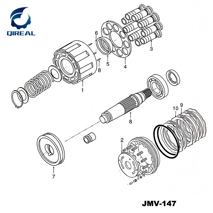 Jmv-147/95 Excavator Final Drive Track Motor Parts