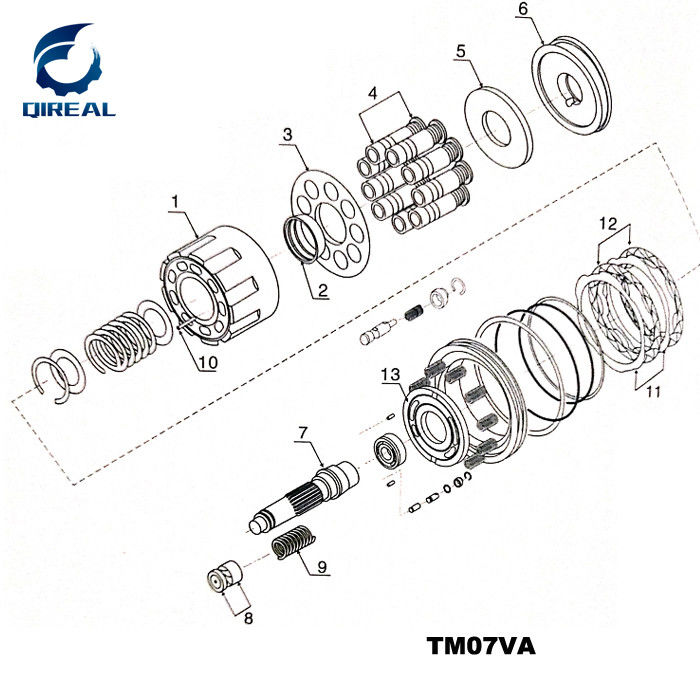 GM06VL GM07VA GM09VL GM18VL Excavator Travel Motor Parts