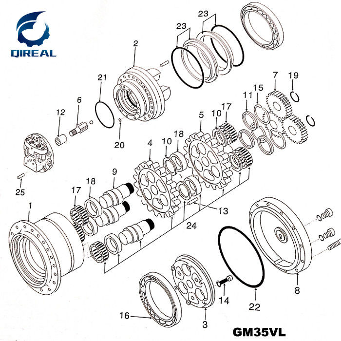 TM40VC Excavator Final Drive Track Motor Parts
